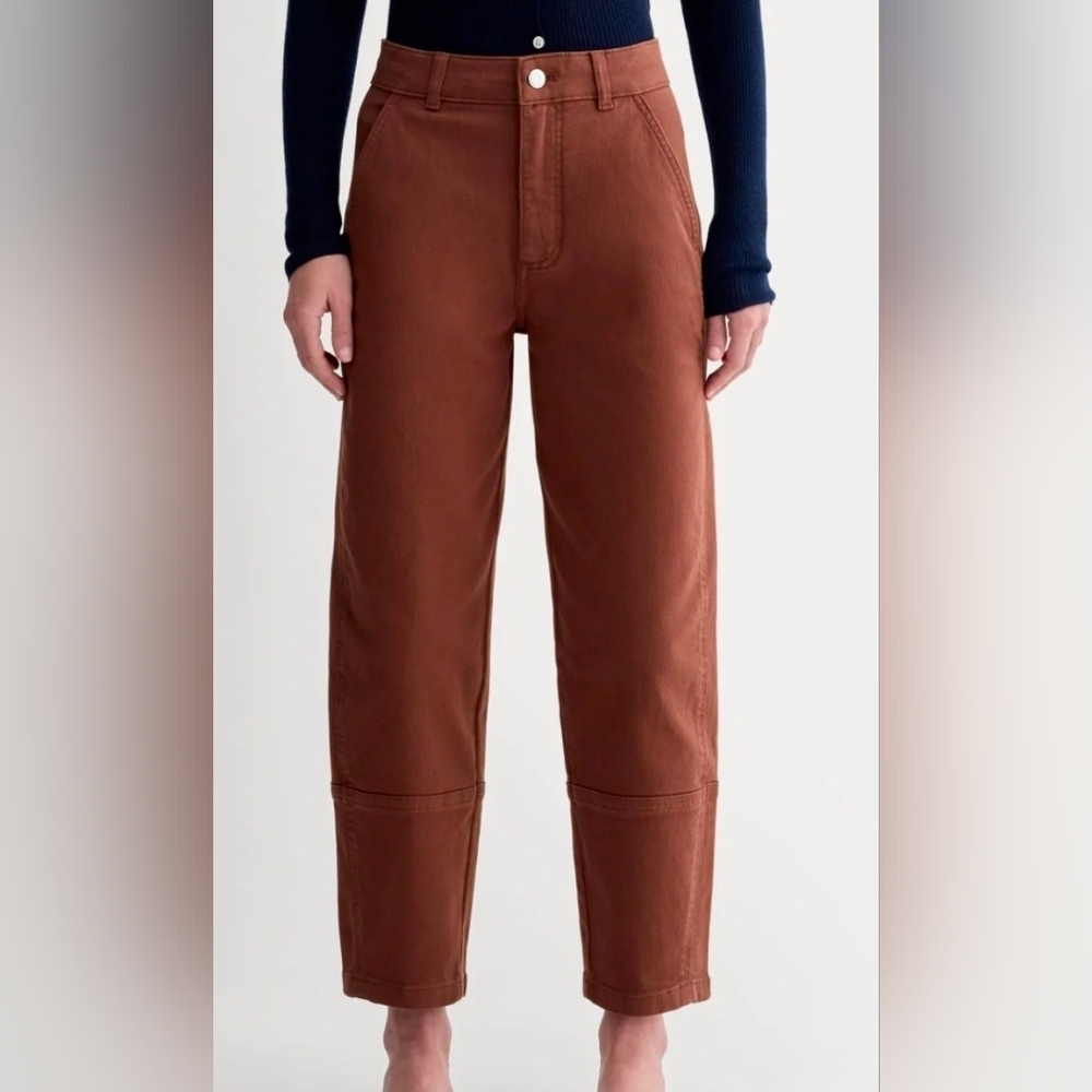 Everlane Anthropologie Barrel Women's Brown Jeans 0 Tall